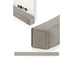 Beautissu Marin - Tochtstopper Deur 100 cm - Energiebesparende Koudeblokker Tochtstrip Voor Ramen & Deuren - Tochtrol Lichtgrijs Stof