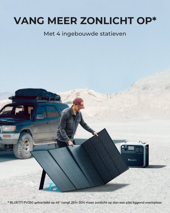 BLUETTI Zonnepaneel PV350- 350W Draagbaar Monokristallijn Zonnepaneel voor Krachtcentrale AC70 / Elite100 V2 / Elite200 V2/ Apex 300 - Voor Camper, Kamperen, Stroomuitval van BLUETTI — afbeelding 3