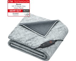 Beurer Elektrische Deken - Warmtedeken - 1 persoons 180x130cm - Test: Zeer goed - Automatische uitschakeling - Grijs - 5 Jaar Garantie excl bij Bol.com