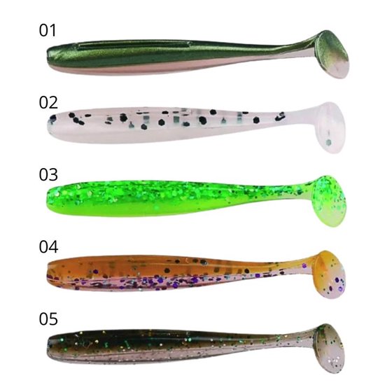 Softbait 'FELIX' 02 - 5 stuks - 7.5cm - Shad/Soft Bait - Kunstaas Shads voor Roofvissen van Travelin' Angler — afbeelding 2