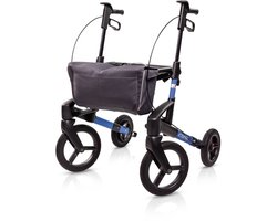 Rollator TOPRO Olympos ATR ‘Black Series – Maat Small – Oceaanblauw – Offroad Wielen – Inclusief Rugsteun
