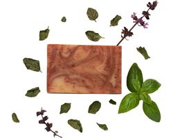 RNCosmetics – Tomaat Basilicum Zeep – Porie-verfijnende, Acne-bestrijdende & Hydraterende Gezichtszeep met Natuurlijke Tomatenextract & Basilicumolie – Verfrissende Reinigingszeep voor Vette & Onzuivere Huid