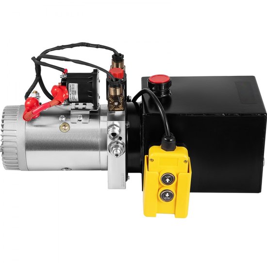 VEVOR Hydraulische Pomp, Dubbelwerkend Hydraulisch Aggregaat, 12 V DC Kiepwagenpomp 2850 Tpm Hydraulisch Aggregaat Voor Het Heffen Van Kiepwagens En Autos 3 Liter Dubbelwerkend