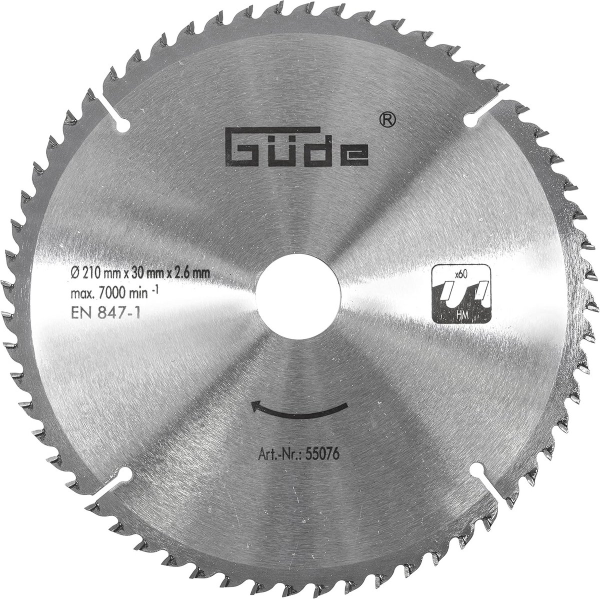Carbide Zaagblad 210x30mm met 60 Tanden