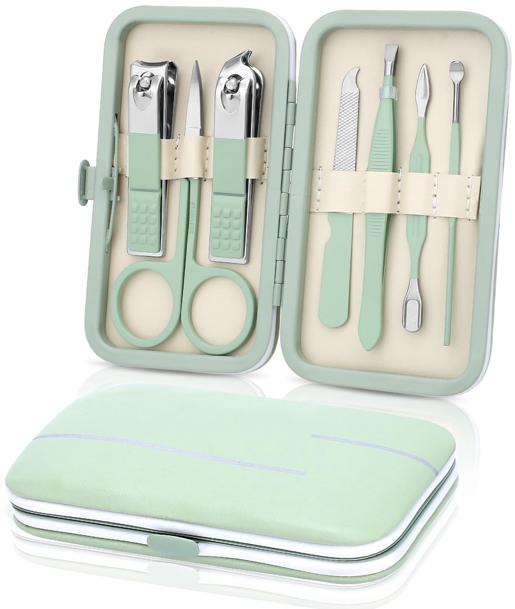 Unyqoos® Complete 7-delige manicure- en pedicureset voor thuis en onderweg