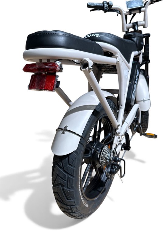 Dowe V9 Elektrische Fatbike - Beige - 250W - 25 Km/h - NFC - 17,5Ah Accu - Zonder gashendel - 100% legaal - Beige fatbike 2026 - Rijklaar - Range 60-100 km van Merkloos — afbeelding 4