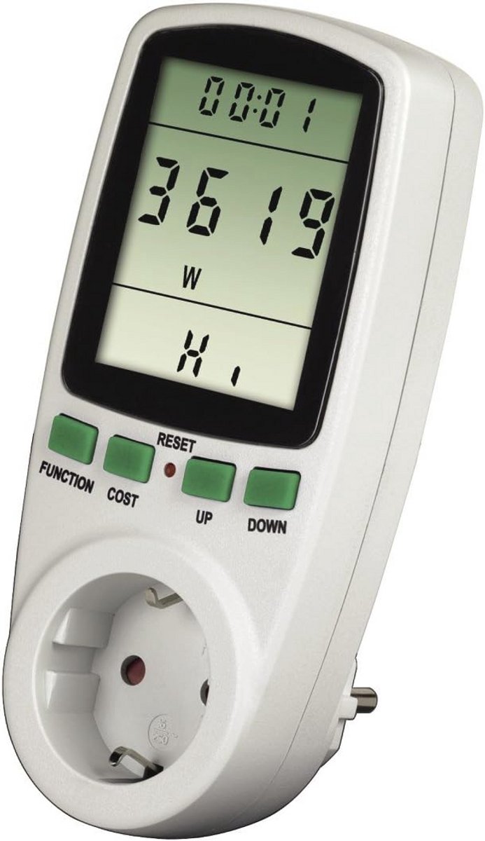 Energiekostenmeter voor Stroomverbruik en Kostenberekening met Geheugenfunctie