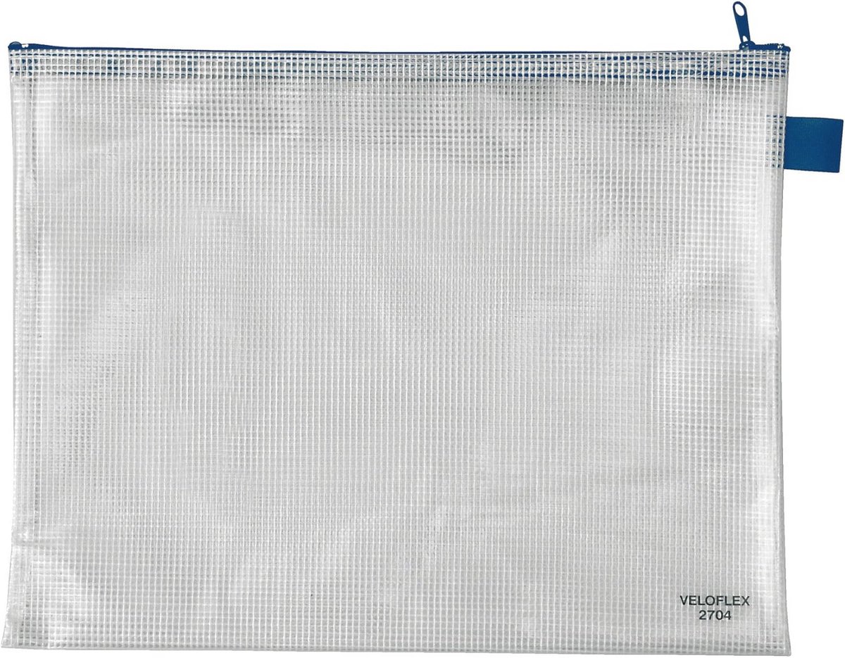 Transparante Documententas DIN A4 met Ritssluiting - Versterkt PVC