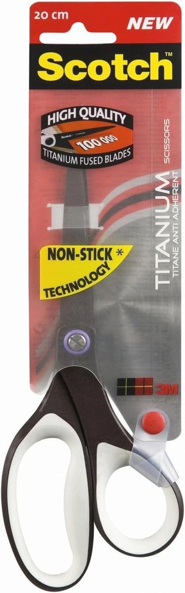 Titanium schaar met comfortabele grip, 20 cm, anti-aanbaklaag voor dagelijks gebruik