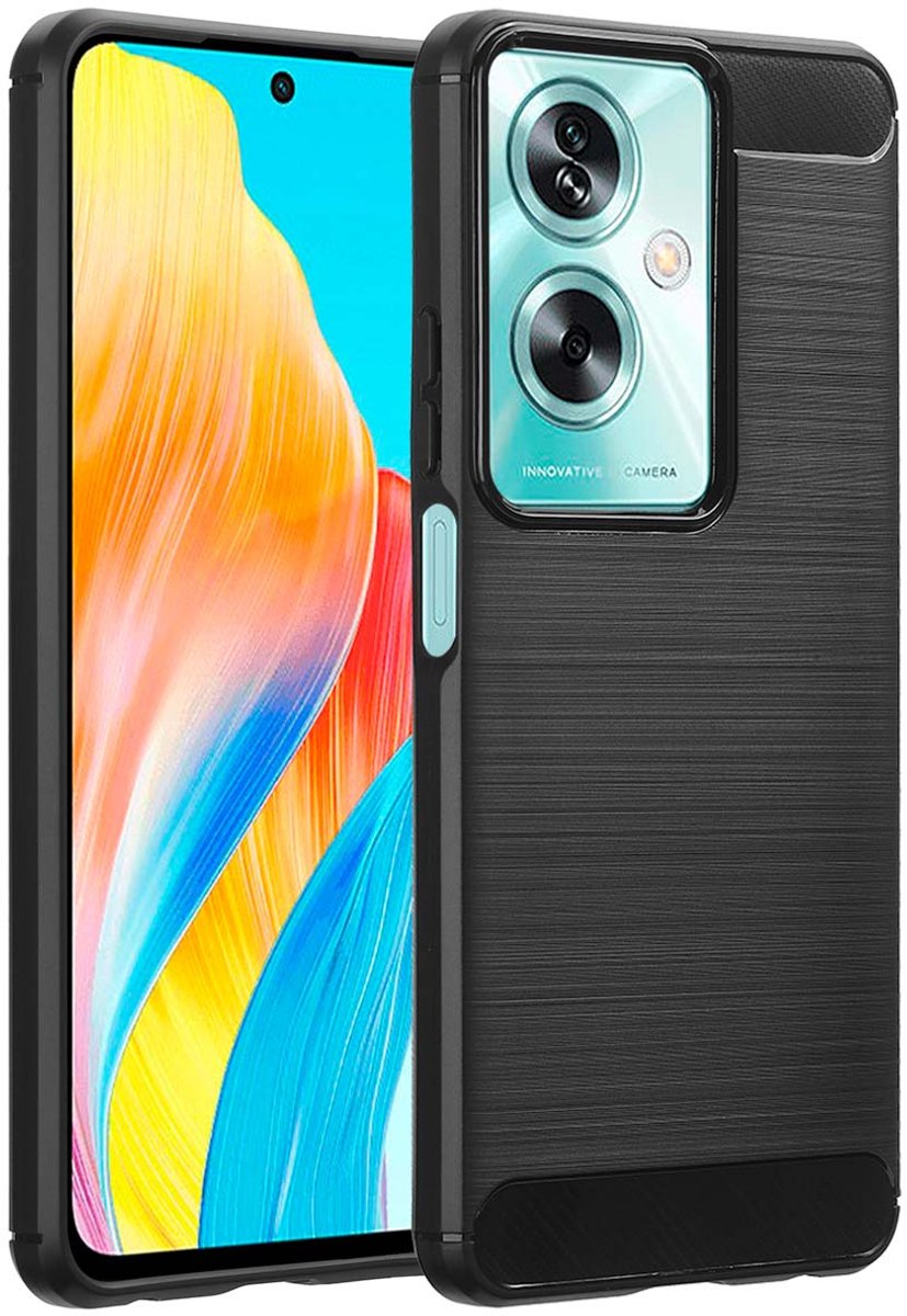 imoshion Hoesje - Geschikt voor Oppo A79 - Brushed Backcover - Zwart