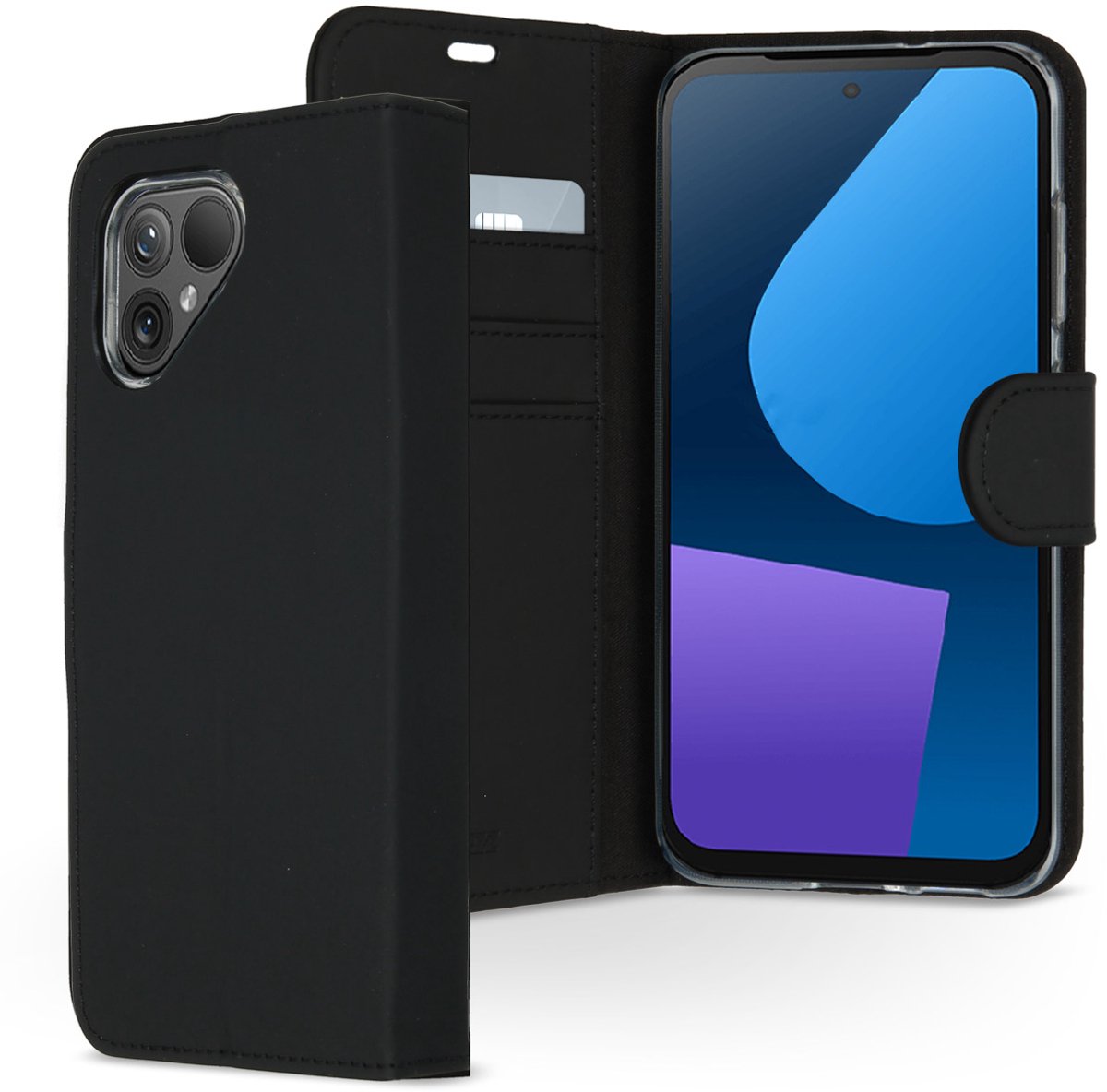 Accezz Hoesje - Geschikt voor Fairphone 5 - Wallet Softcase Bookcase - Zwart