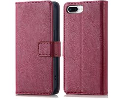 imoshion Hoesje - Geschikt voor Apple iPhone 8 Plus / 7 Plus - Luxe Bookcase - Bordeaux