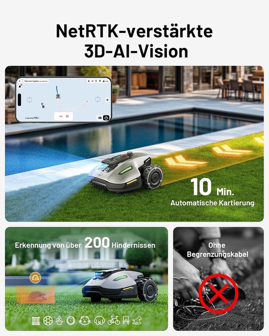 Slimme Robotmaaier YUKA Mini 700 - Industrohome — afbeelding 3