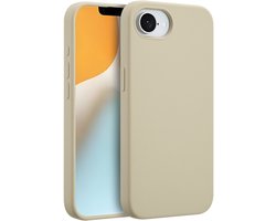 Accezz Hoesje - Geschikt voor Apple iPhone 17e / 16e - Liquid Silicone Backcover geschikt voor MagSafe - Stone
