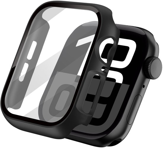 Screen protector - Geschikt voor Apple Watch 10 / 11 - 42 mm - Full Cover Hard Case / Beschermend Hoesje - Zwart