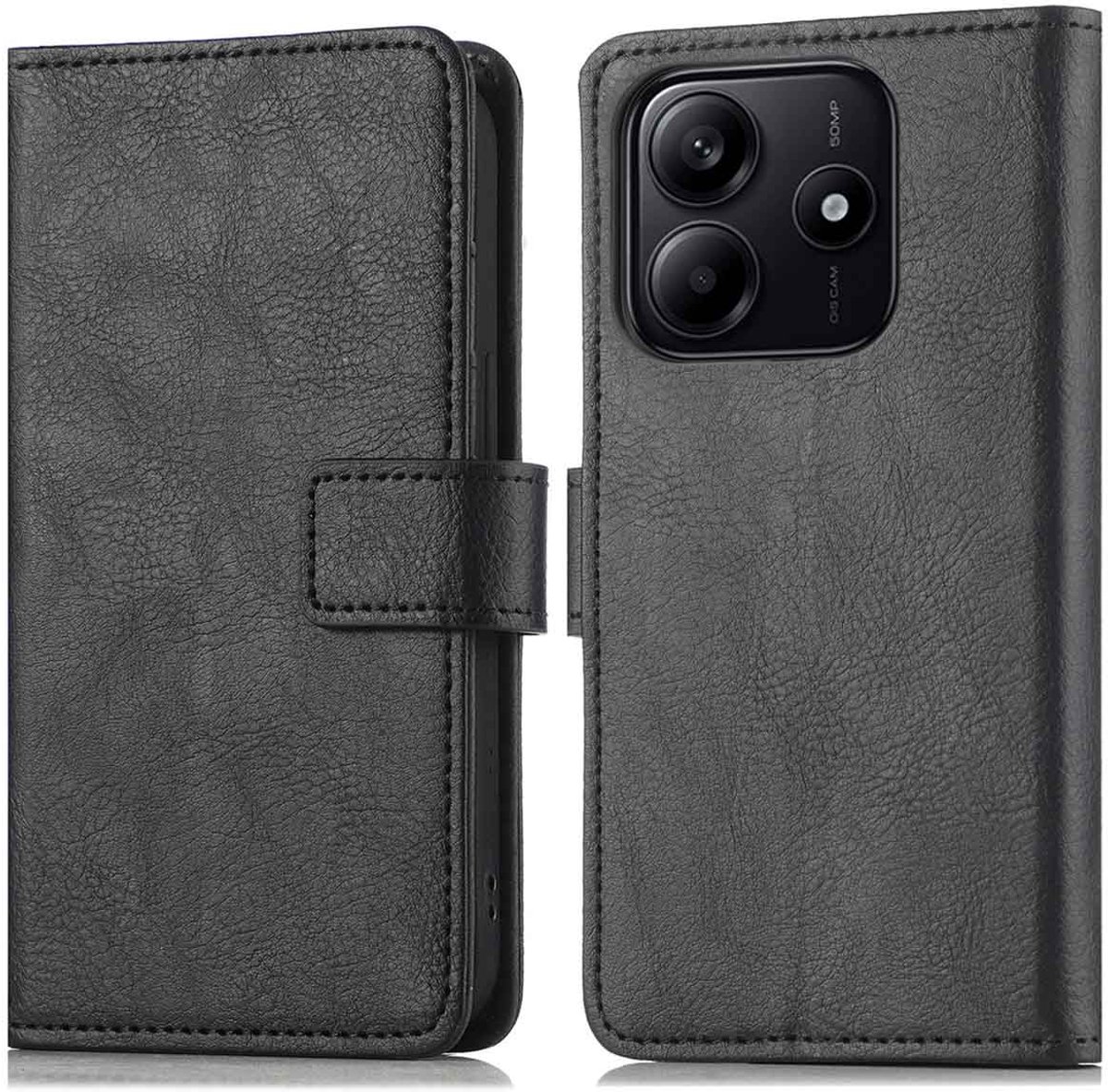 imoshion Hoesje - Geschikt voor Xiaomi Redmi Note 14 5G - Luxe Bookcase - Zwart