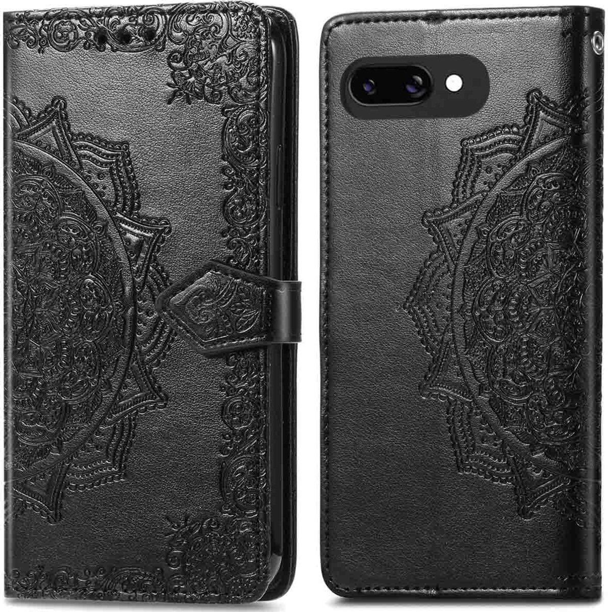imoshion Hoesje - Geschikt voor Google Pixel 9a - Mandala Bookcase - Zwart