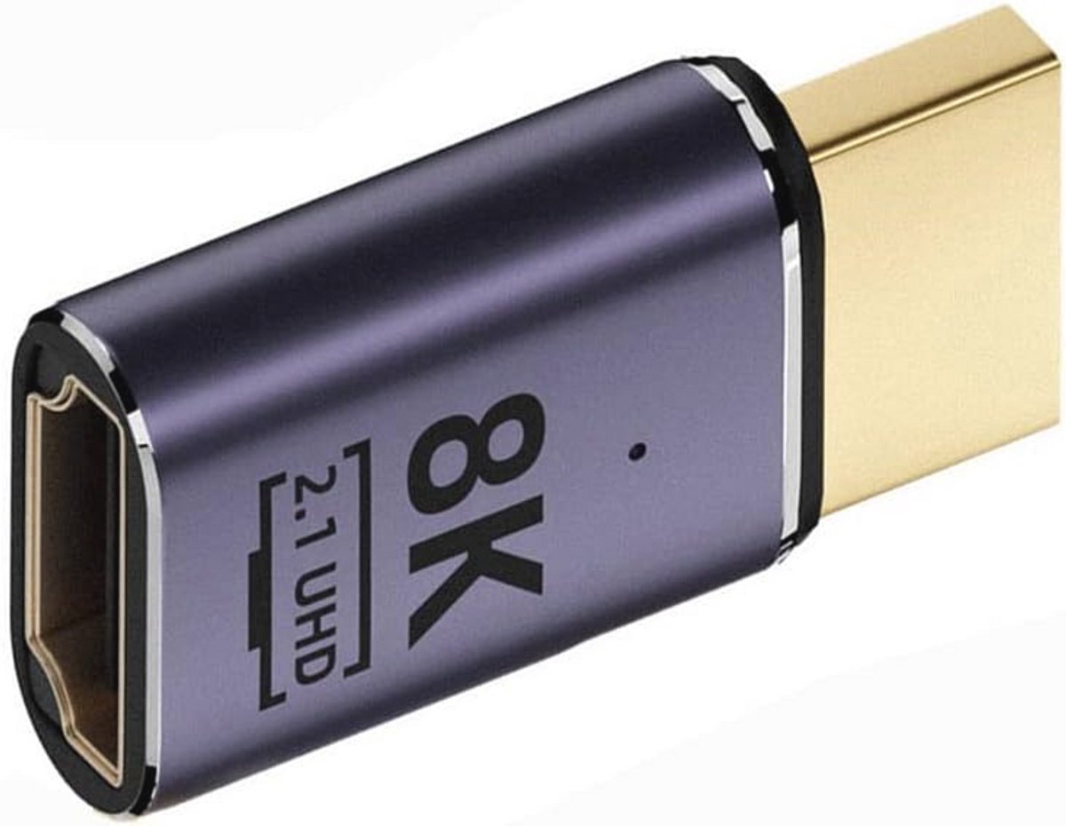 HDMI 2.1 Mannetje naar Vrouwelijke UHD Extension Converter Adapter - Ondersteunt 8K 60Hz