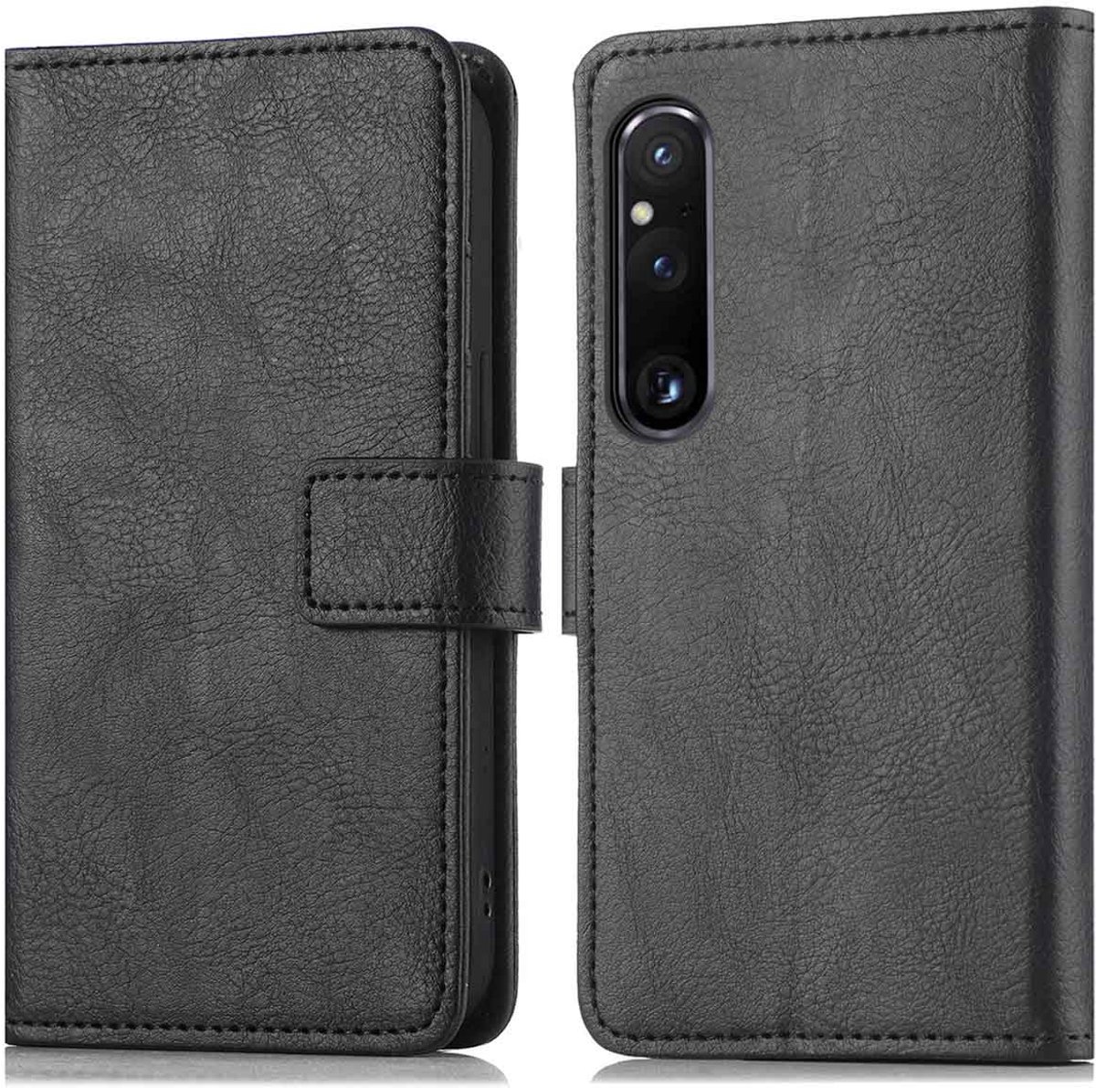 imoshion Hoesje - Geschikt voor Sony Xperia 1 V - Luxe Bookcase - Zwart