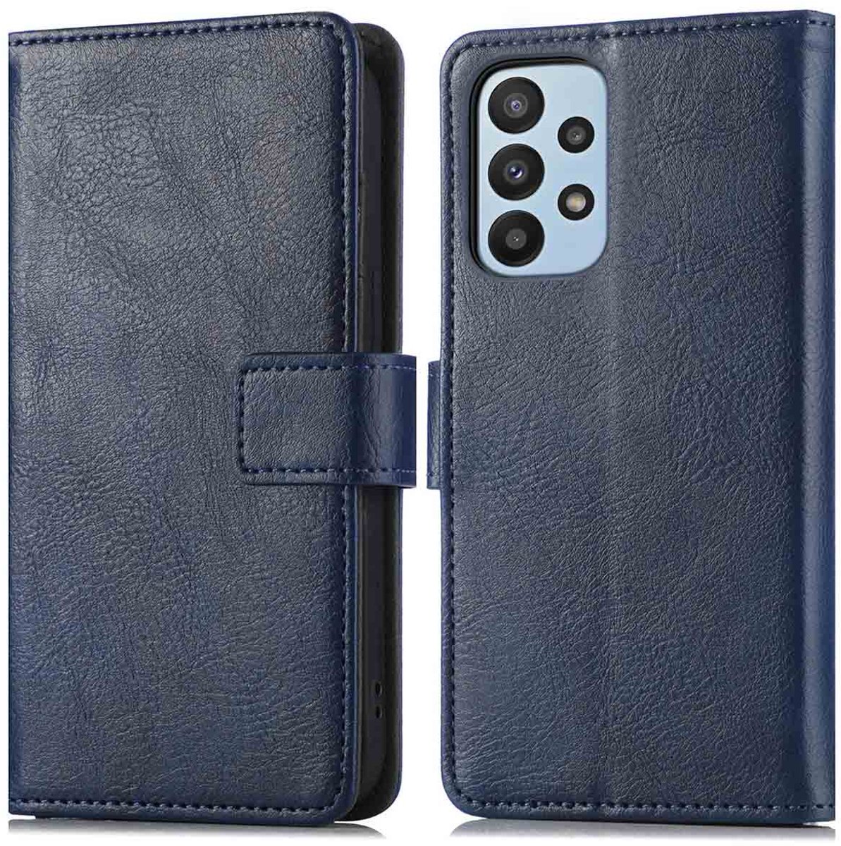 imoshion Hoesje - Geschikt voor Samsung Galaxy A23 (5G) - Luxe Bookcase - Donkerblauw