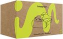 Kartonnen verpakking van imoshion VR-bril met groene opdruk.