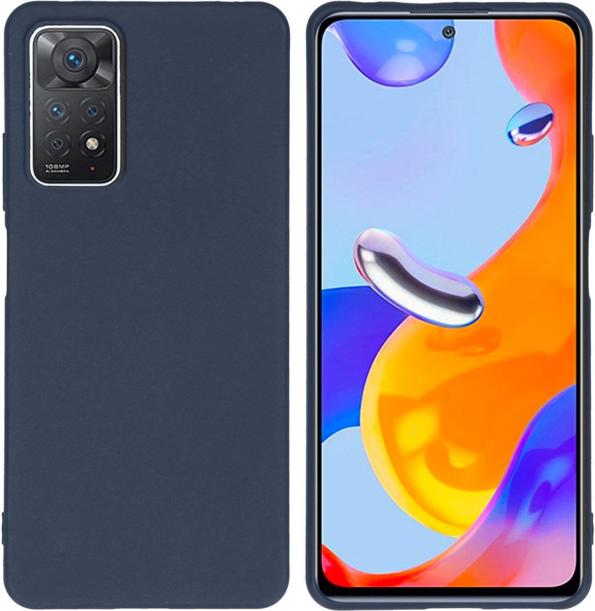 imoshion Hoesje - Geschikt voor Xiaomi Redmi Note 11 Pro - Color Backcover - Donkerblauw
