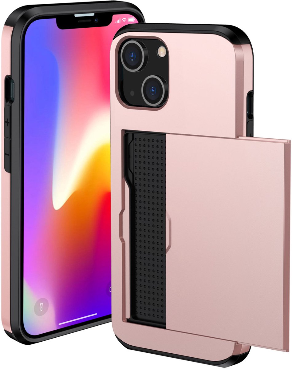 imoshion Hoesje met Pasjeshouder - Geschikt voor Apple iPhone 13 - Rosé Goud