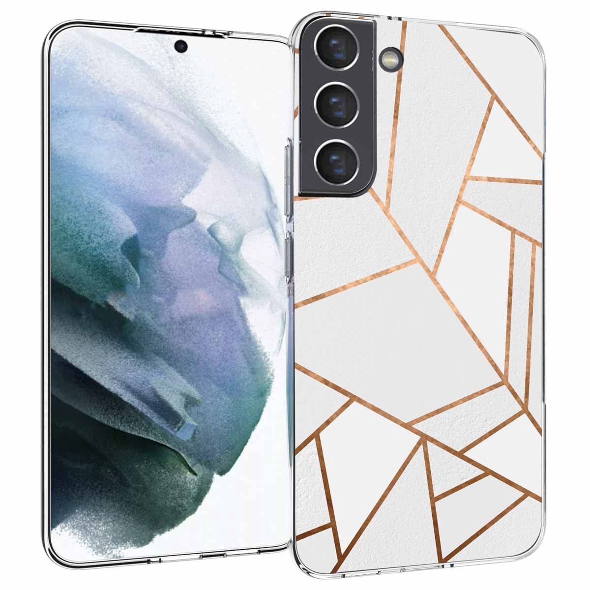 imoshion Hoesje - Geschikt voor Samsung Galaxy S22 Plus - Design hoesje - White Graphic