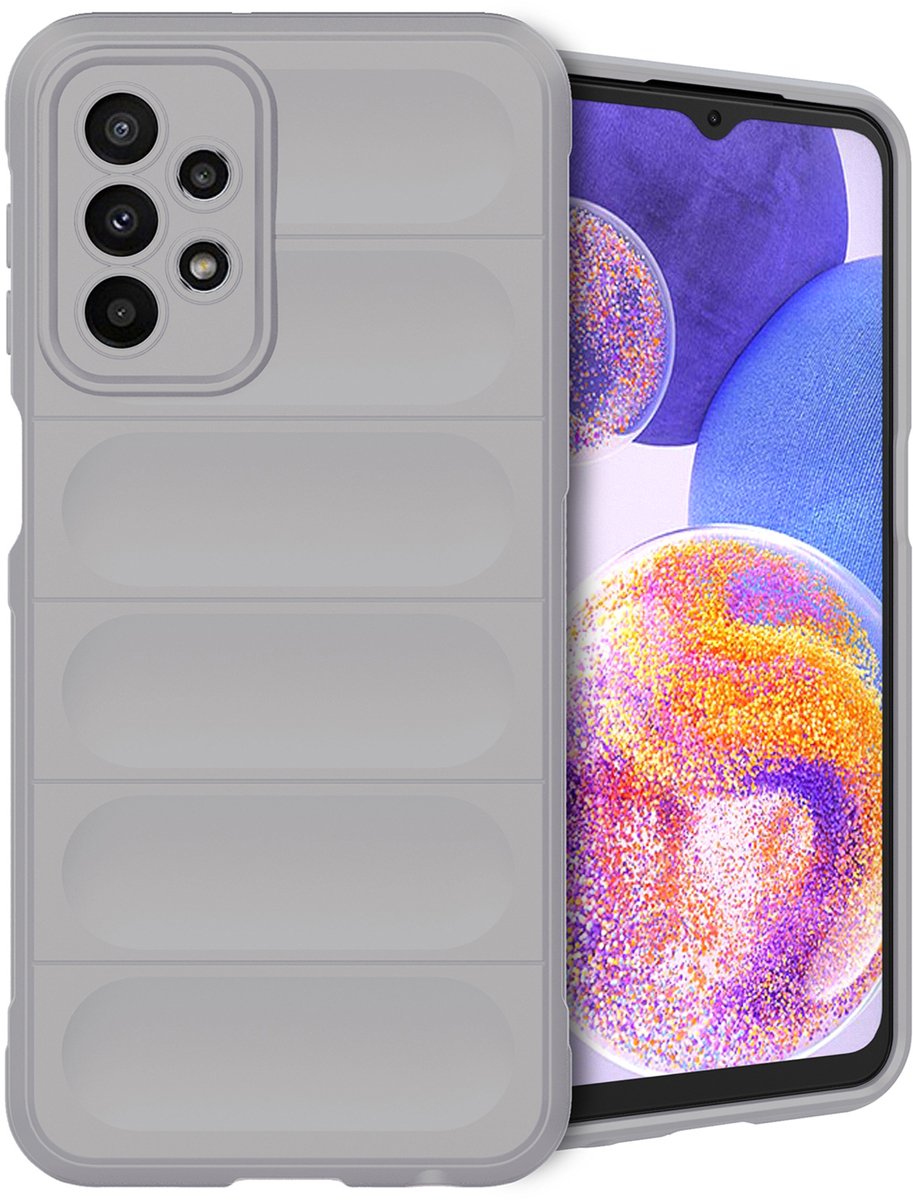 imoshion Hoesje - Geschikt voor Samsung Galaxy A23 (5G) - EasyGrip Backcover - Grijs