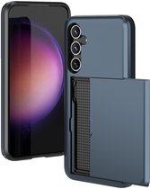 Coque Samsung Galaxy S23 FE - Espace pour 2 cartes - iMoshion Backcover avec porte-carte - Bleu foncé