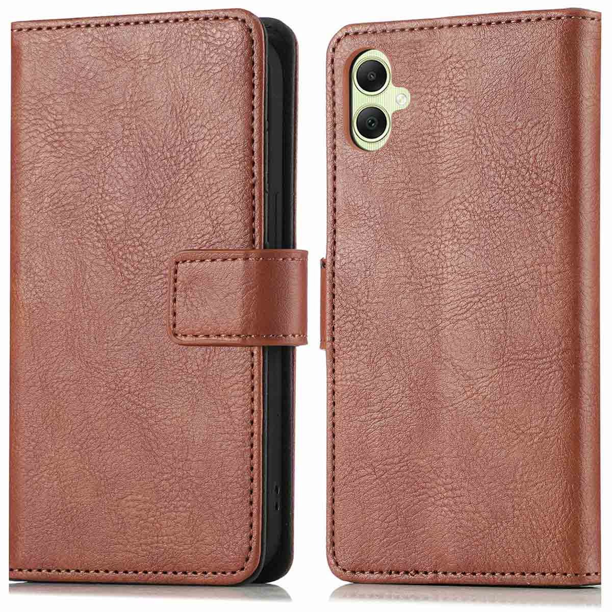 imoshion Hoesje - Geschikt voor Samsung Galaxy A05s - Luxe Bookcase - Bruin