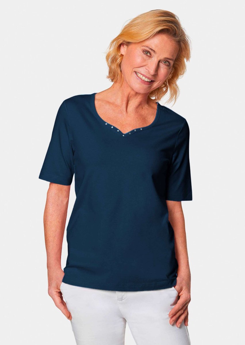 Goldner T-shirt Korte mouw basic shirt van katoen