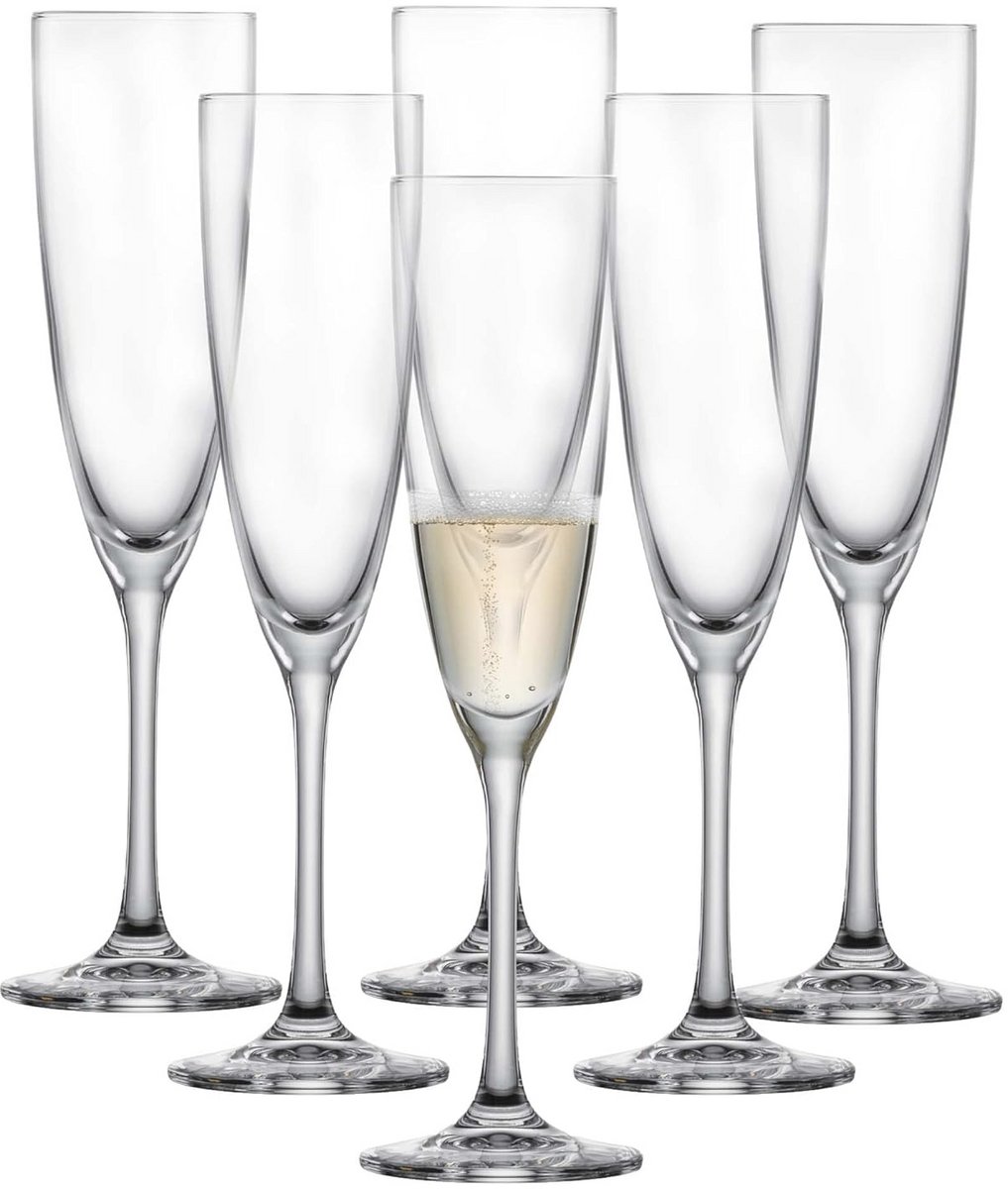 Champagneglazen Classico Set van 6 - Vaatwasmachinebestendig Tritan Kristal