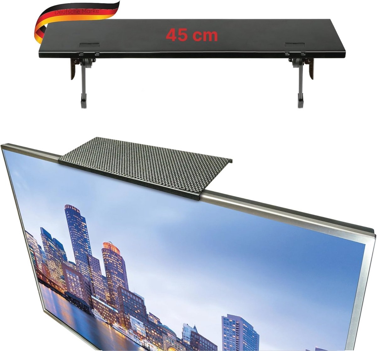 TV Opbergsysteem voor Flatscreen TV - 18 Inch | Extra Opbergruimte voor Apparaten | Muurbeugel