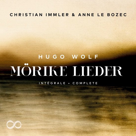 Christan Immler & Anne Le Bozec - Hugo Wolf Mörike Lieder Intégrale Complete. Abstracte aquarel achtergrond.