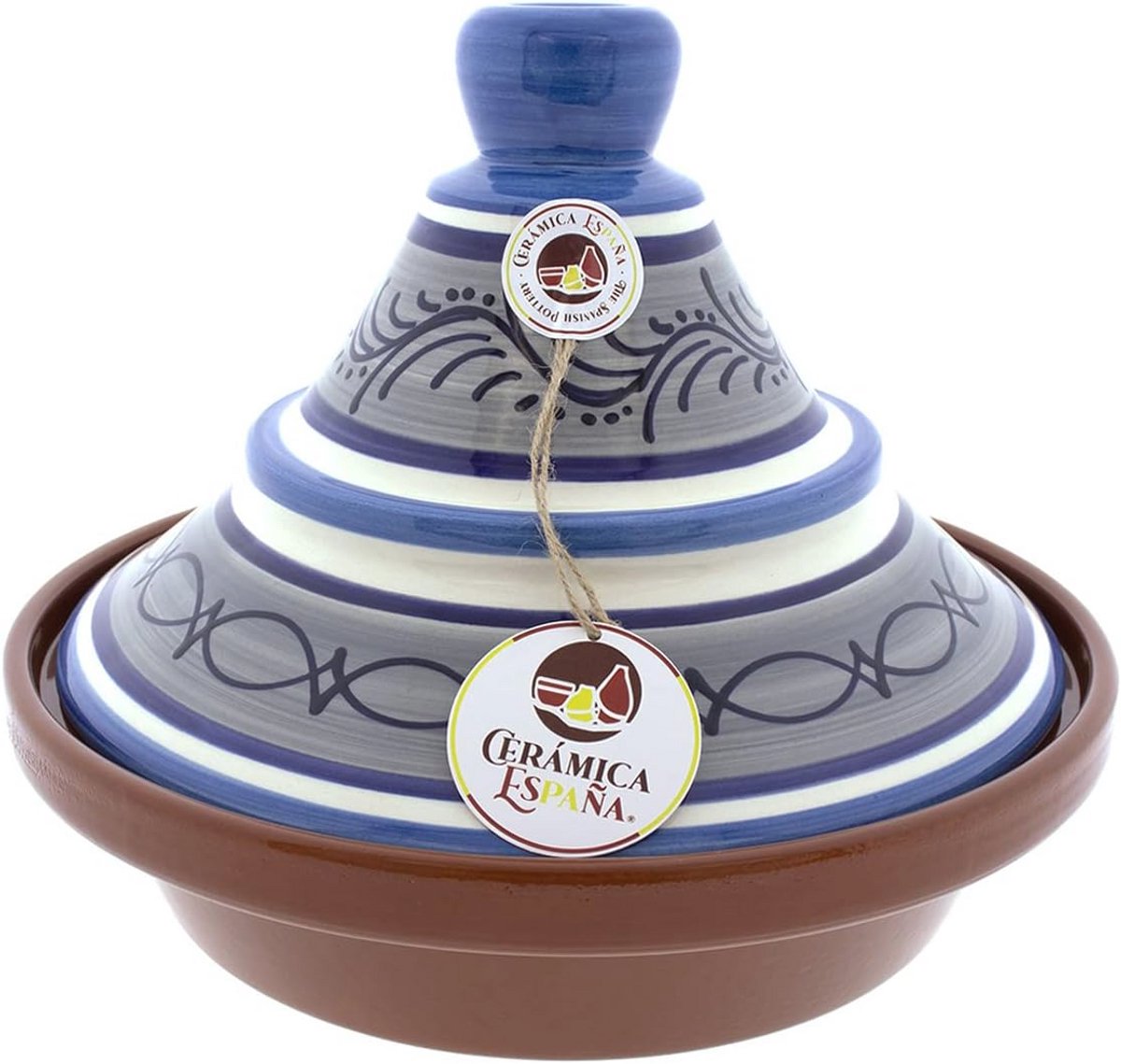Vuurvast Keramisch Talin met Deksel - Traditionele Tajine voor Oven - 27 x 27 x 23 cm