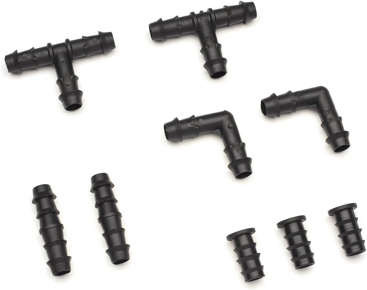 Spuitslangset 13 mm voor druppel- en sproeislangen