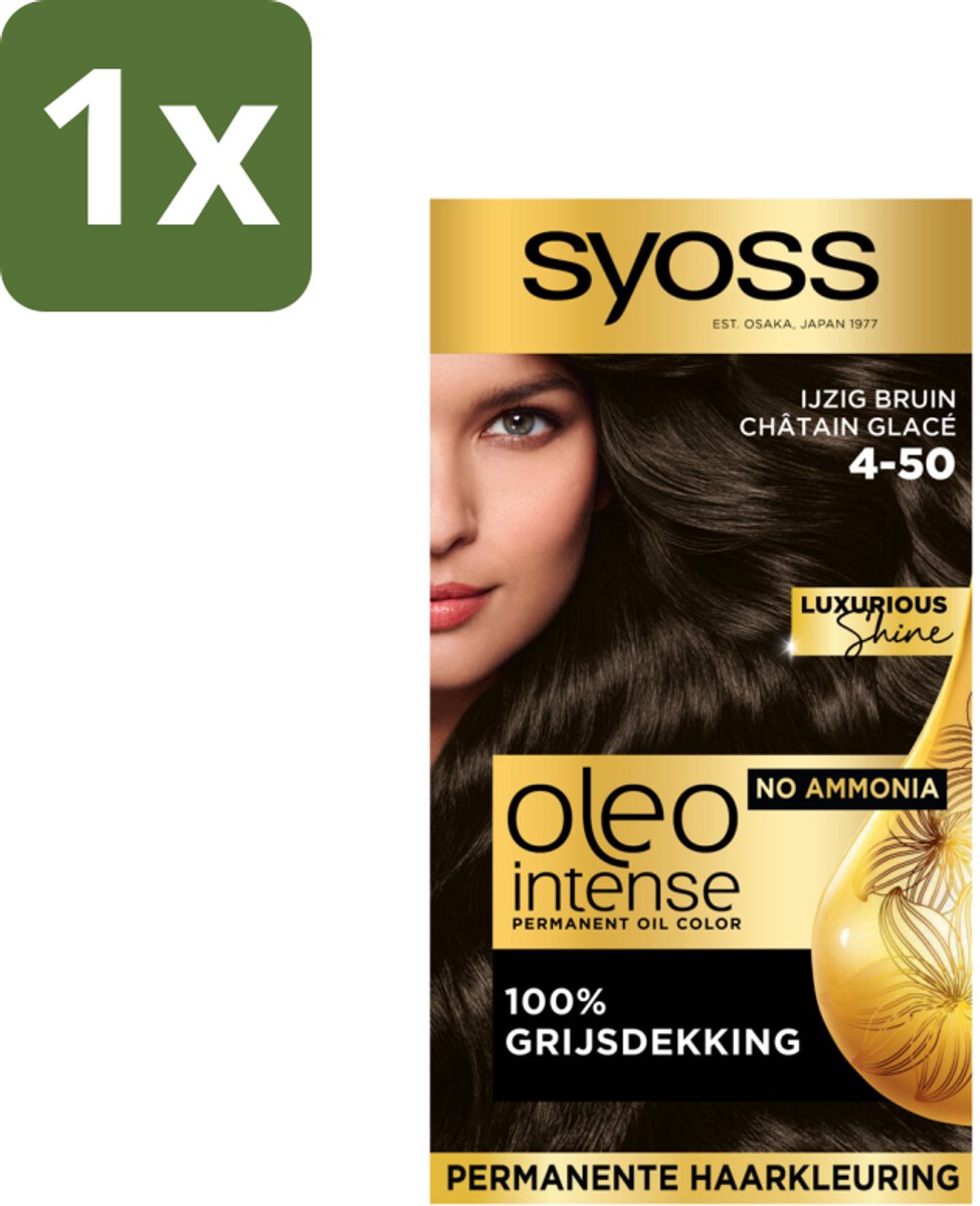 Syoss Oleo Intense - Haarverf - 4-50 - Ijzig Bruin - 115ml