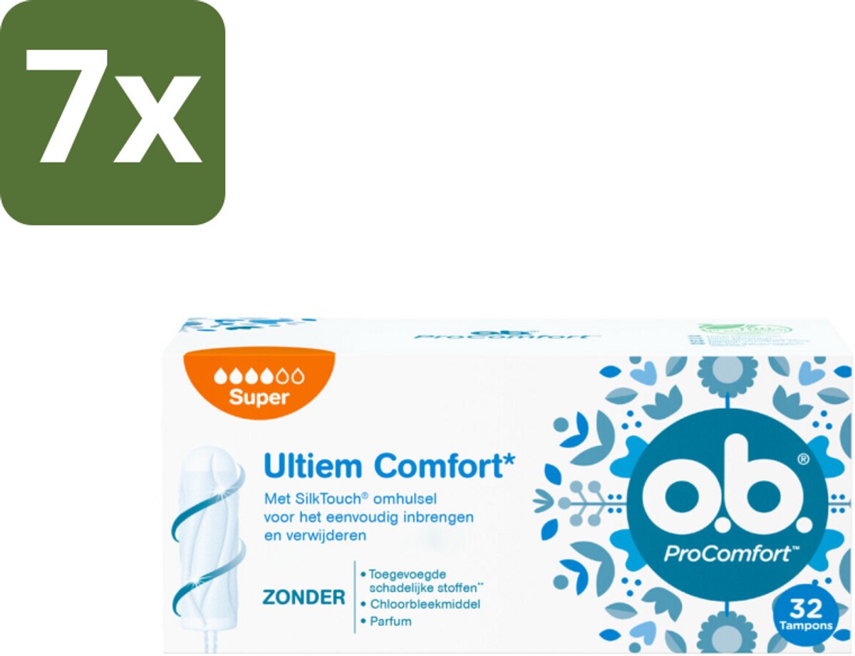 7 x o.b. – ProComfort Tampons – Super – 32 Tampons - Koffiezetapparaat