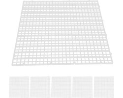 Allecta - Aquarium Fish Tank Isolatie Bodem Filter Rooster Plaat - 6 stuks - Plastic - Snijden Splicing - 834g - 30x30 cm - Wit.