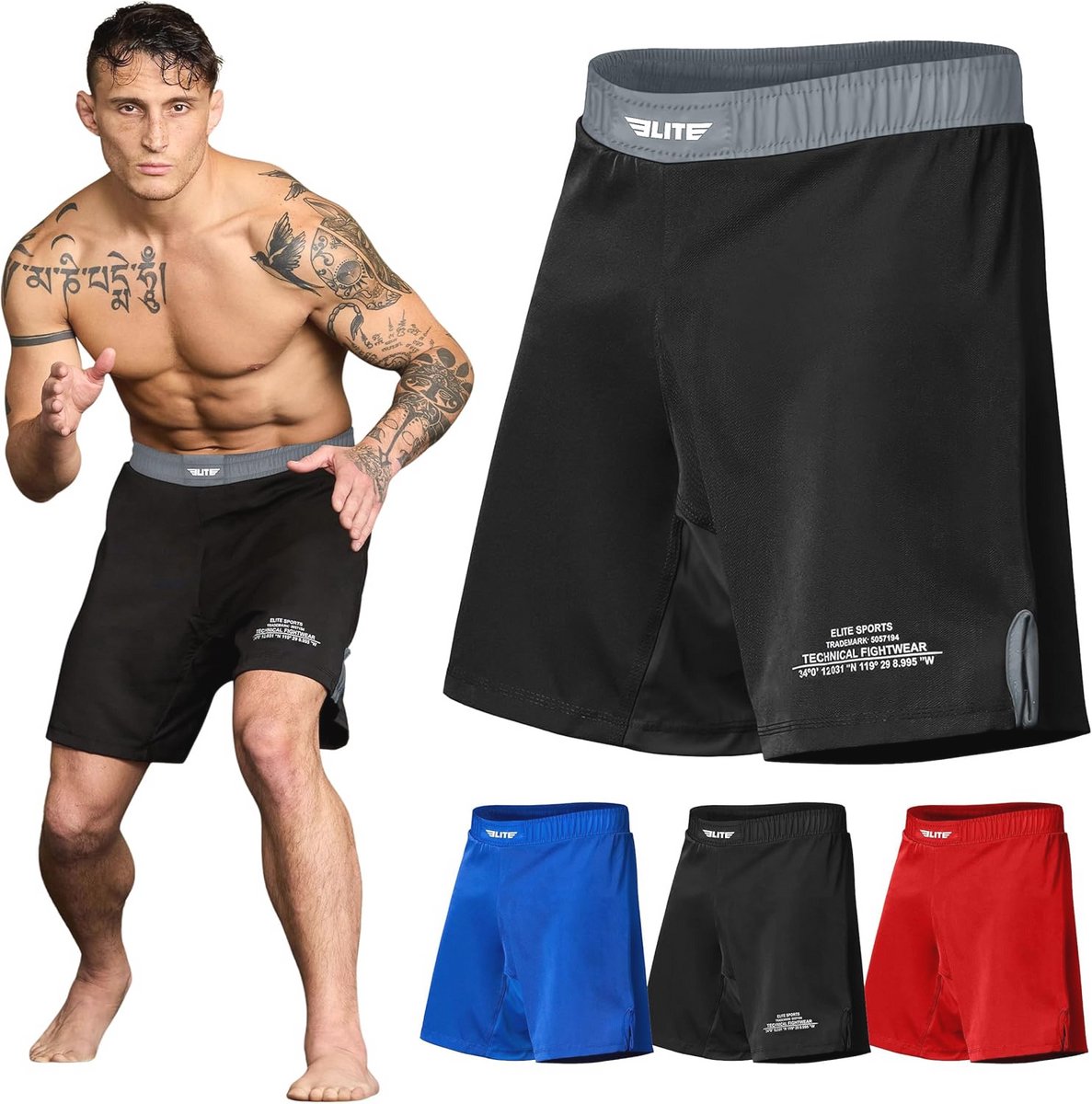 MMA Vechtsport Shorts voor Heren - Lichtgewicht BJJ en No Gi Grappling Shorts