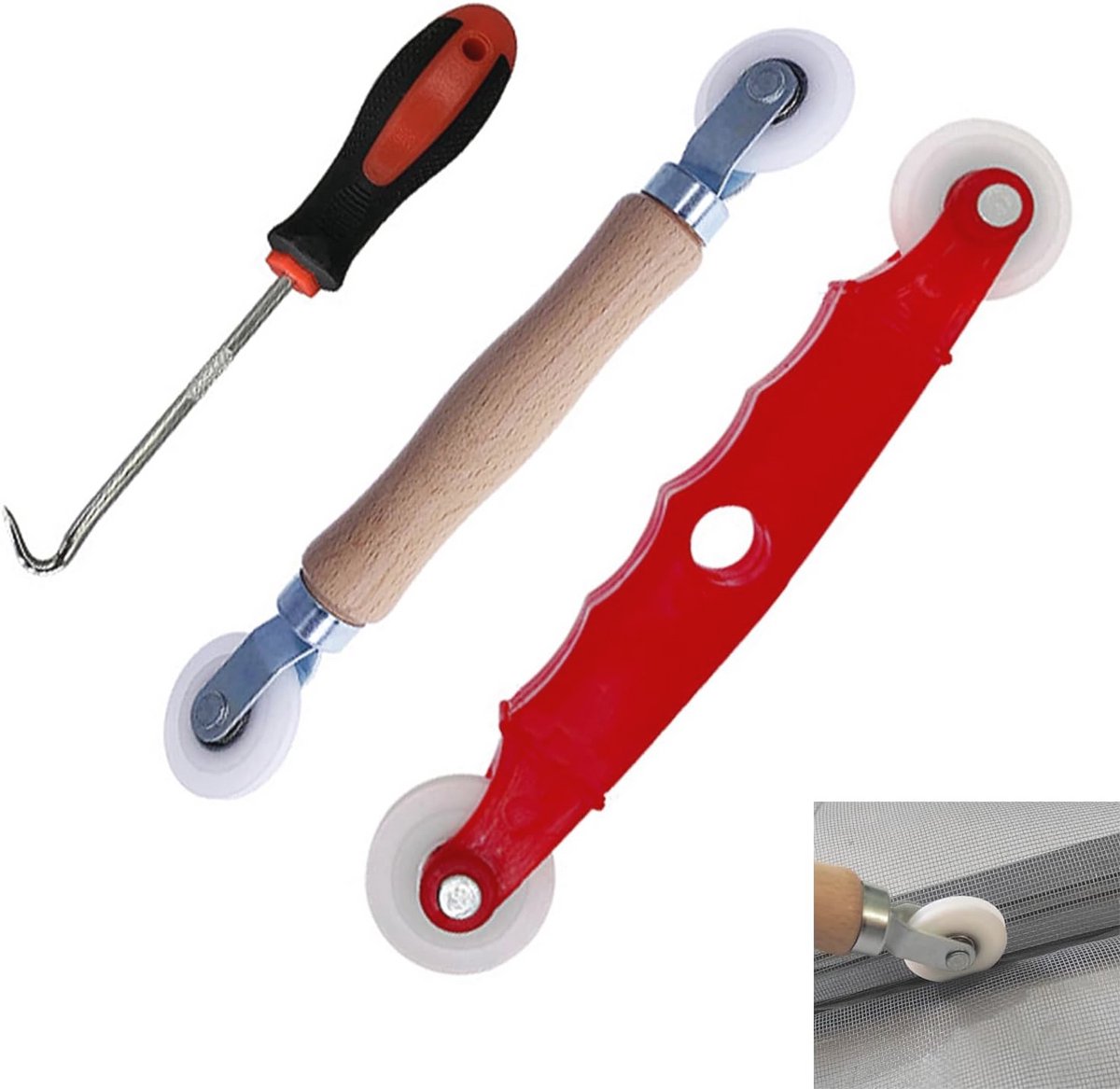 Gereedschap intrekker voor keder en zeefvenster - 3 stuks voor perfecte insectenbescherming