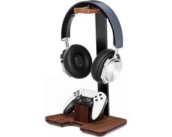 Controllerhouder - Koptelefoonstandaard - Accessoire opbergrek -Houten Controllerstandaard - Hoofdtelefoonstandaard Gamingtafel - Desktop Accessoires - Perfect voor Feestdecoratie - Kerstcadeau - Kerst