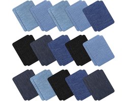 Kleding Reparatie Patches - 30 Stuks - zelfklevende jeans patches - Gat in kleding repareren - strijkpleisters voor kledingreparatie - Reparatie - kleding reparatie voor jeans - patch - reparatiedoek - strijken voor denim jeansreparatie