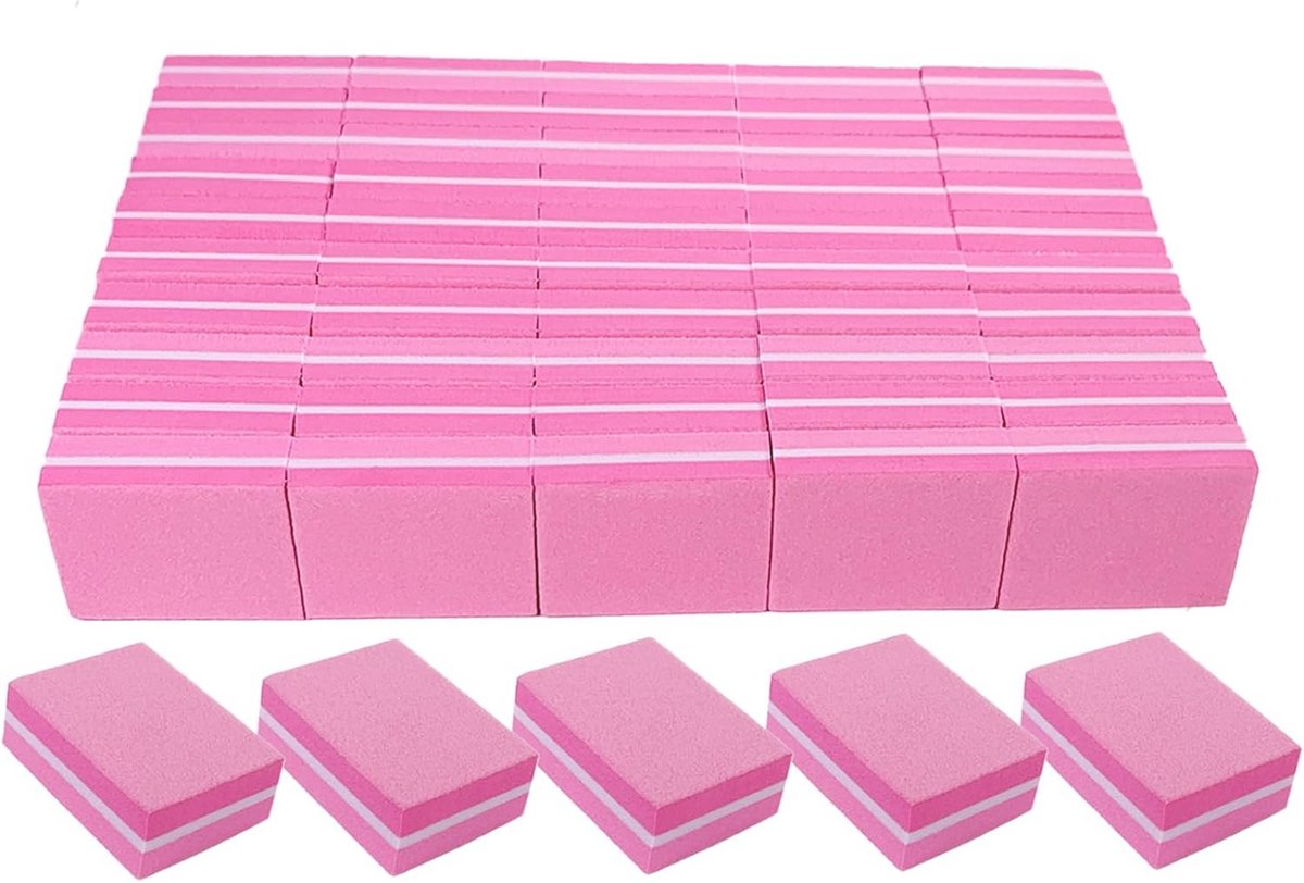 Nagelbuffers 180/240 Grit - 50 Stuks Mini Buffer Blokken voor Manicure