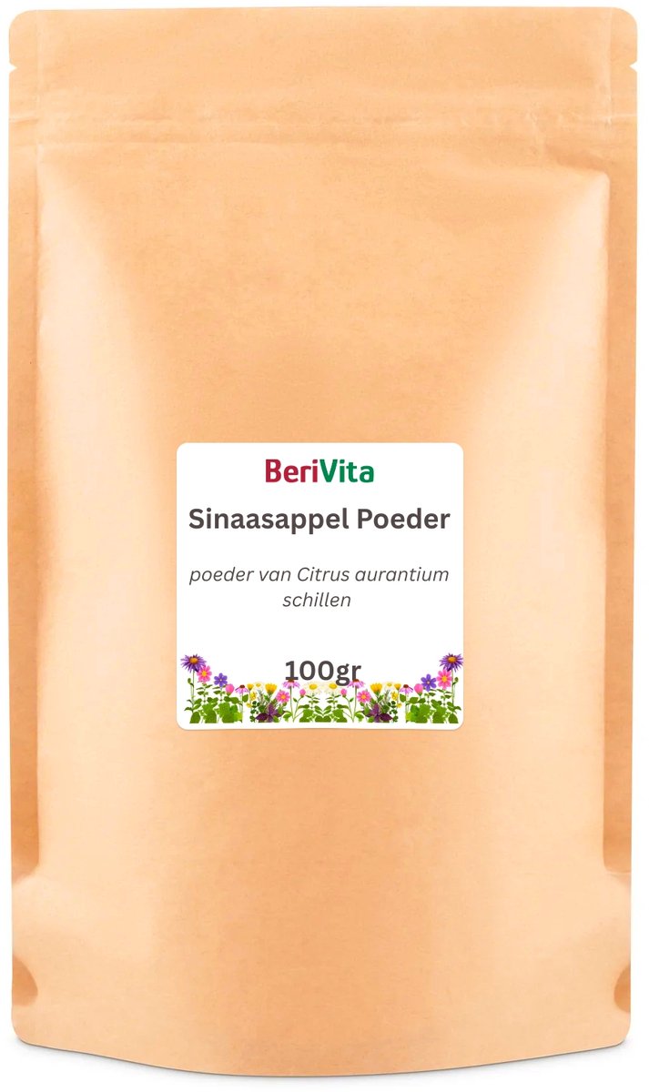 Sinaasappelschil Poeder 100gr - Puur en Onbewerkt van Sinaasappel Schillen, Orange Peel Powder - Voor Gezichtsmasker of Lichaamspakking