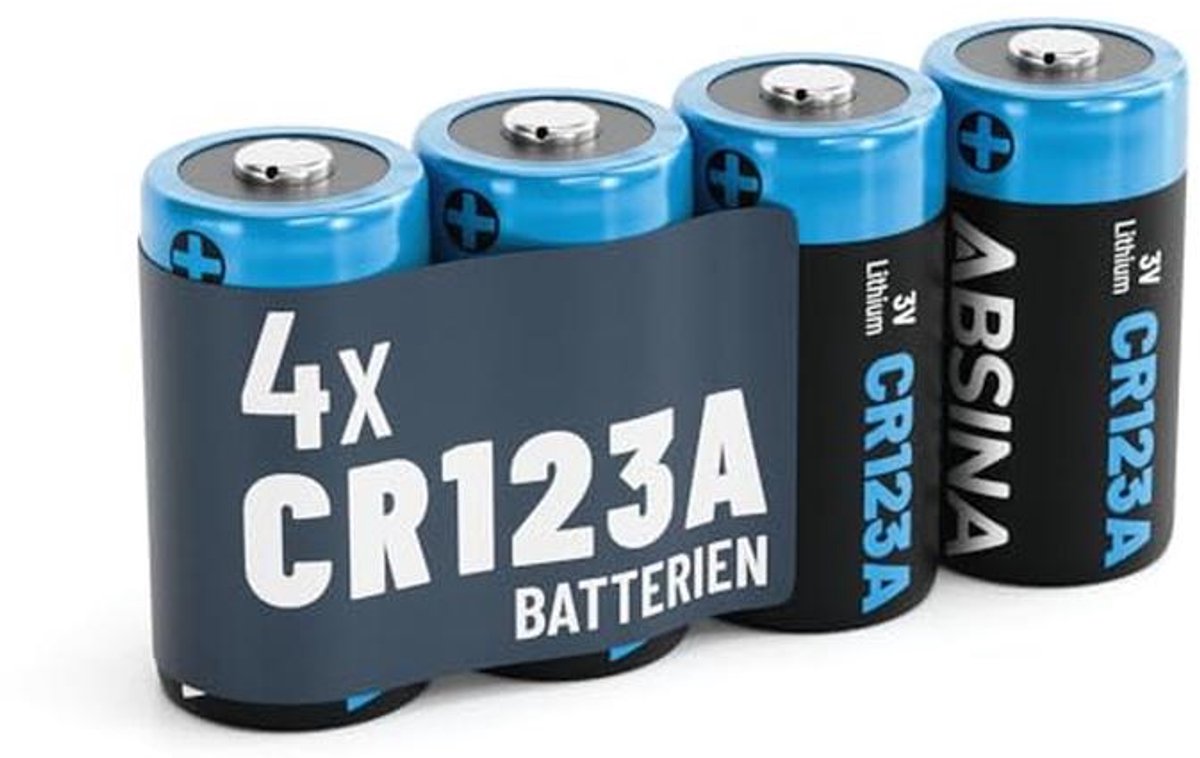 4 x CR123A 3V Lithiumbatterij voor Camera's en Meer - Lekvrij en Duurzaam, 1300 mAh