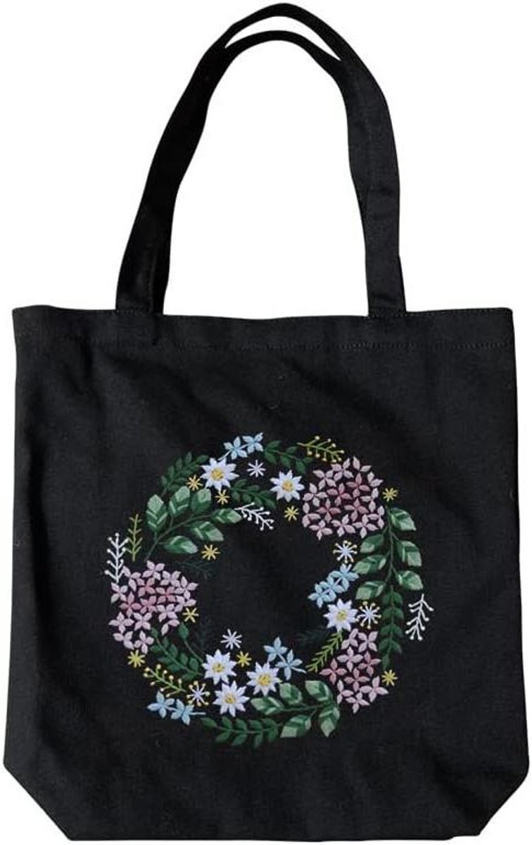 Allecta - Borduurset voor beginners met patroon, canvas tas, naaldpuntsets, kunstnijverheid volwassenen.