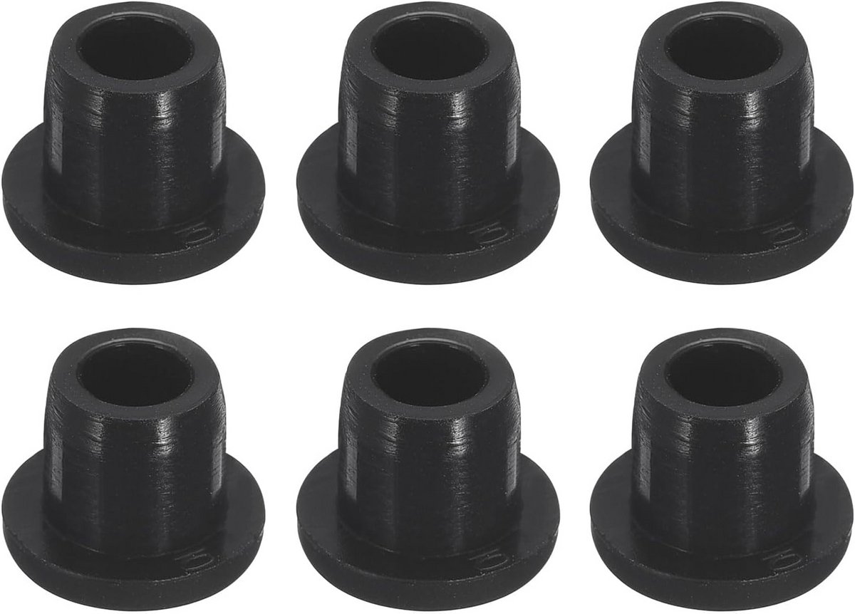 Zwarte Rubber Knopstekker 6 Stuks - H10 Waterdichte Afdichting voor 9-10 mm Gaten