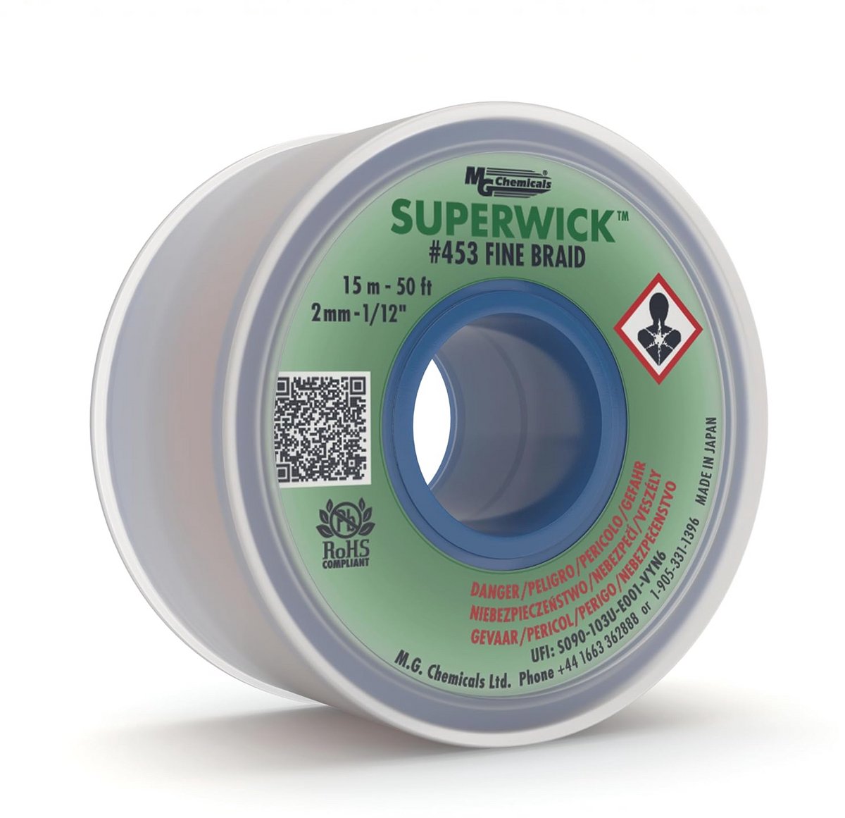 Desoldeervlecht met RMA Flux - 15m x 2mm | Hoogwaardige Soldeerlont